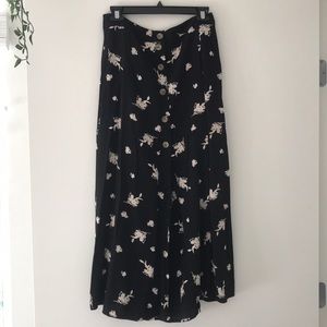 Something Navy Floral Skirt